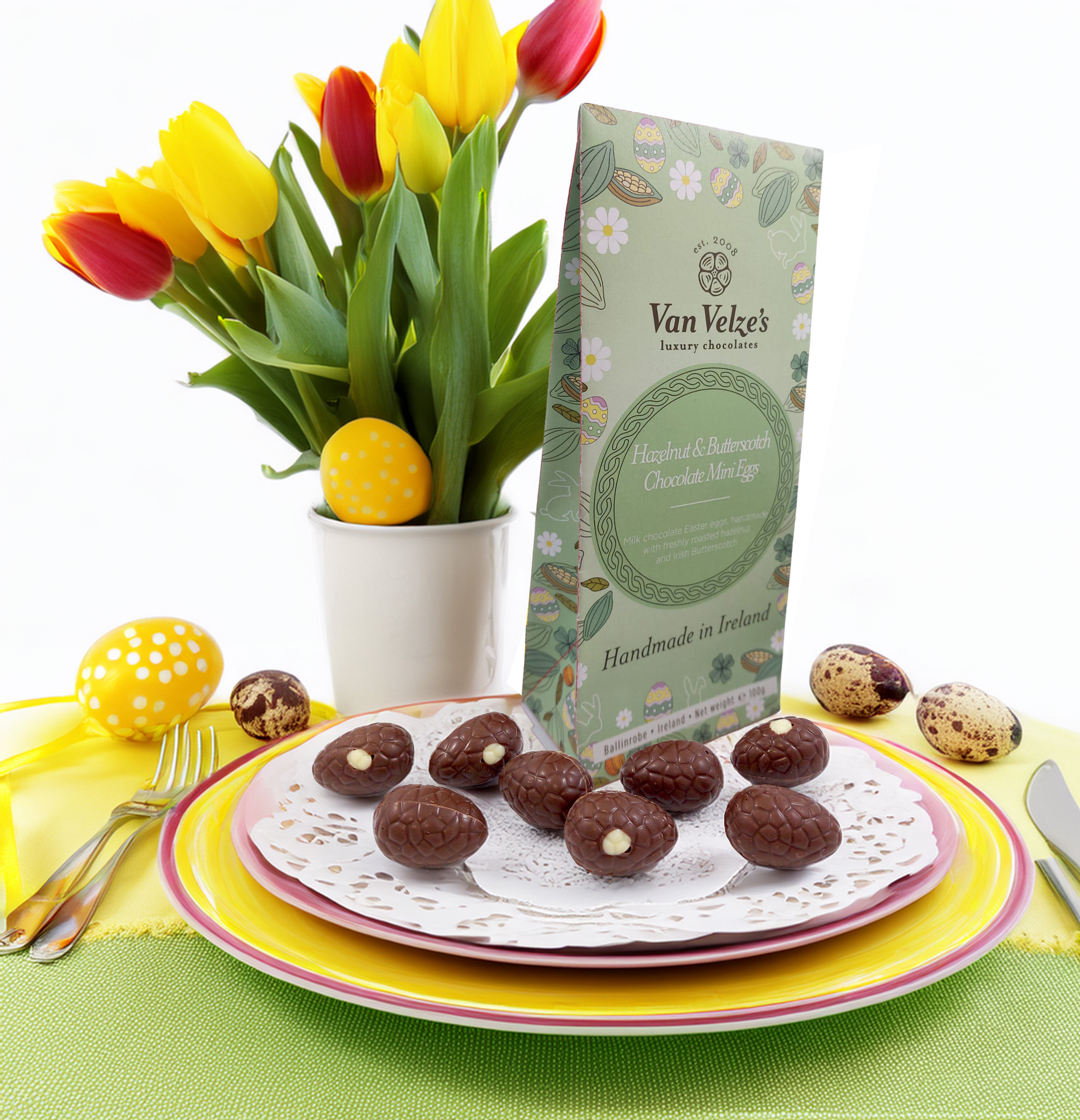 Luxury Easter Chocolate Mini Eggs (Hazelnut & Irish Butterscotch)